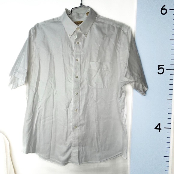 Roundtree & Yorke Gold Label White Short Sleeve Cotton Shirt Men's XL - Picture 1 of 15